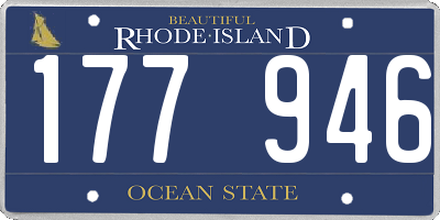 RI license plate 177946