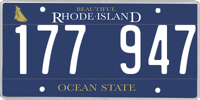 RI license plate 177947