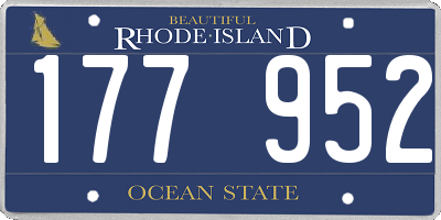RI license plate 177952