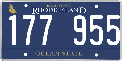 RI license plate 177955