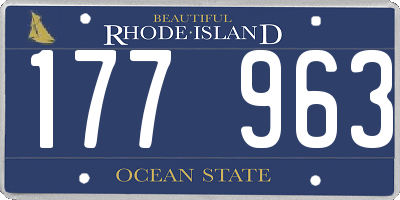 RI license plate 177963
