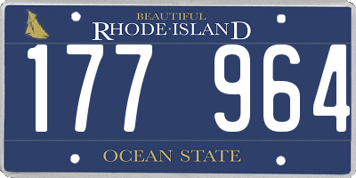 RI license plate 177964