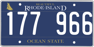 RI license plate 177966
