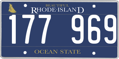 RI license plate 177969