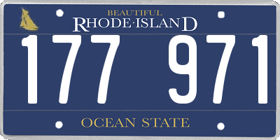 RI license plate 177971
