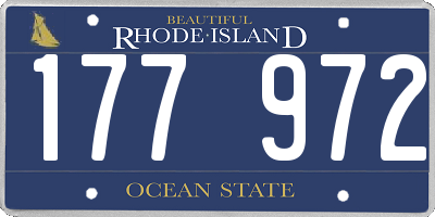 RI license plate 177972