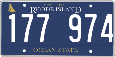 RI license plate 177974