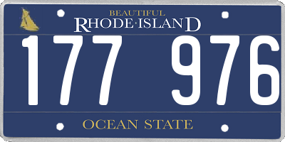 RI license plate 177976
