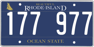 RI license plate 177977
