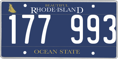 RI license plate 177993