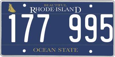 RI license plate 177995