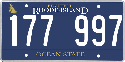 RI license plate 177997