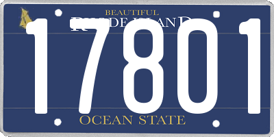 RI license plate 17801