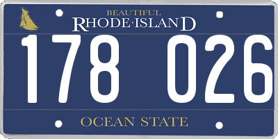 RI license plate 178026