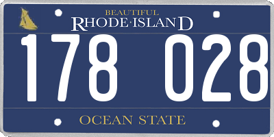 RI license plate 178028