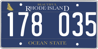 RI license plate 178035