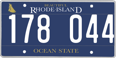 RI license plate 178044