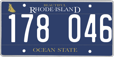 RI license plate 178046