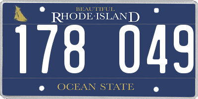RI license plate 178049