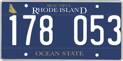 RI license plate 178053