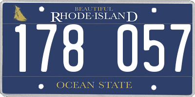 RI license plate 178057