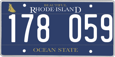 RI license plate 178059