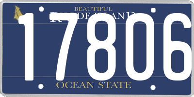 RI license plate 17806