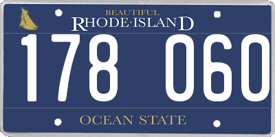 RI license plate 178060