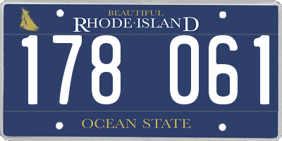 RI license plate 178061