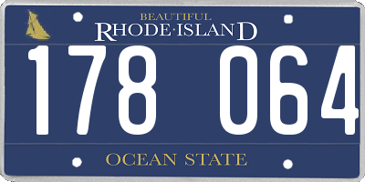 RI license plate 178064