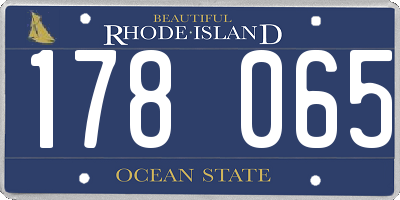 RI license plate 178065