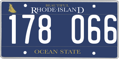 RI license plate 178066