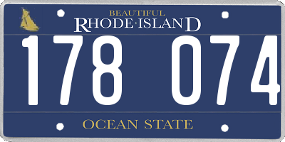 RI license plate 178074