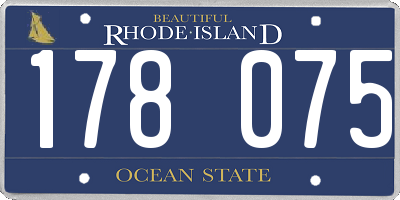 RI license plate 178075