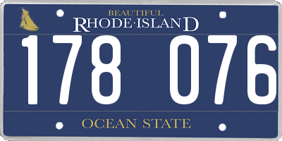 RI license plate 178076