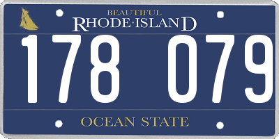 RI license plate 178079