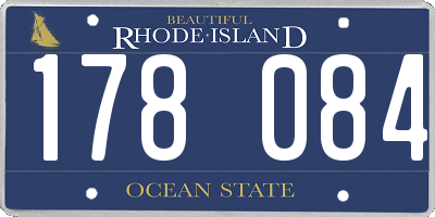 RI license plate 178084