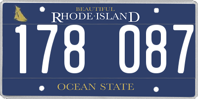 RI license plate 178087
