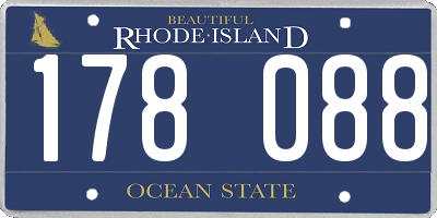 RI license plate 178088