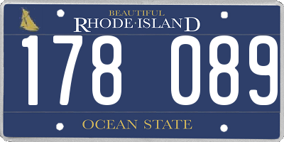 RI license plate 178089