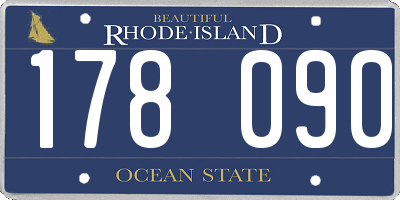 RI license plate 178090
