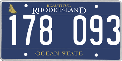 RI license plate 178093