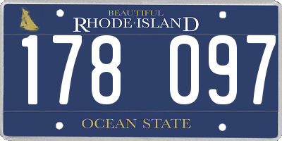RI license plate 178097