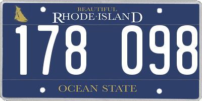 RI license plate 178098