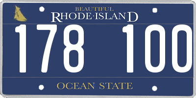 RI license plate 178100