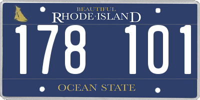 RI license plate 178101