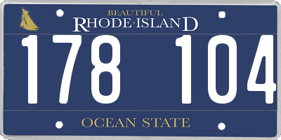 RI license plate 178104