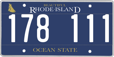 RI license plate 178111