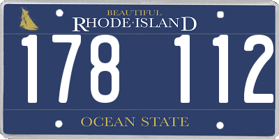 RI license plate 178112