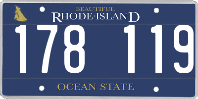 RI license plate 178119